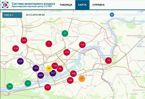 В Красноярском научном центре СО РАН создается сеть мониторинга состояния атмосферного воздуха